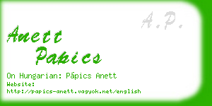 anett papics business card